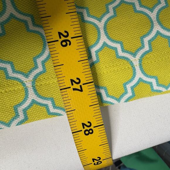 Lands'‎ End Women's Lime Geometric Print Polo Shirt Size XL Preppy Resort Tennis - Picture 11 of 11